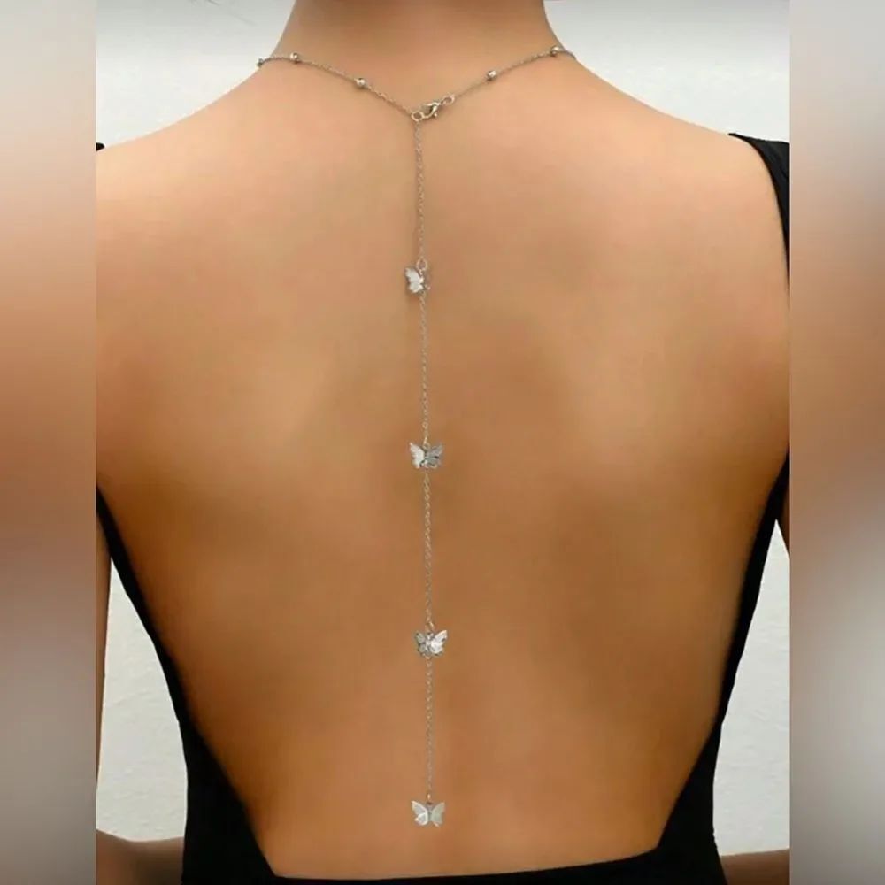 Silver Butterfly Necklace S1240